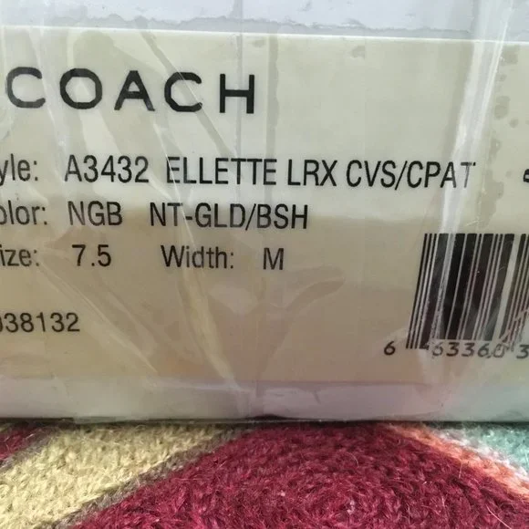 Authentic Coach Ellette Leather and Cork Platform Wedge Ankle Strap Sandals - Picture 7 of 10